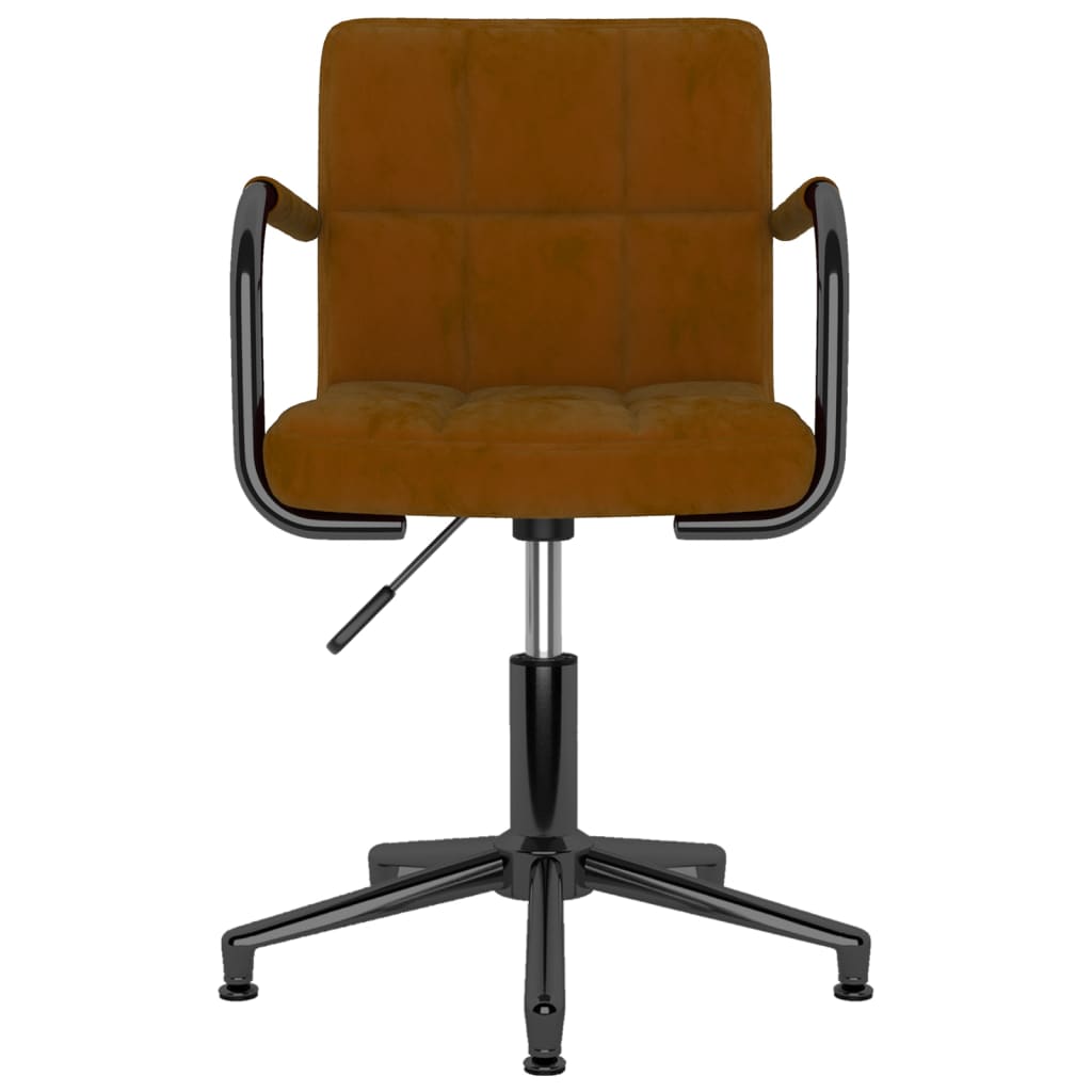 Bürostuhl Drehbar Braun Samt