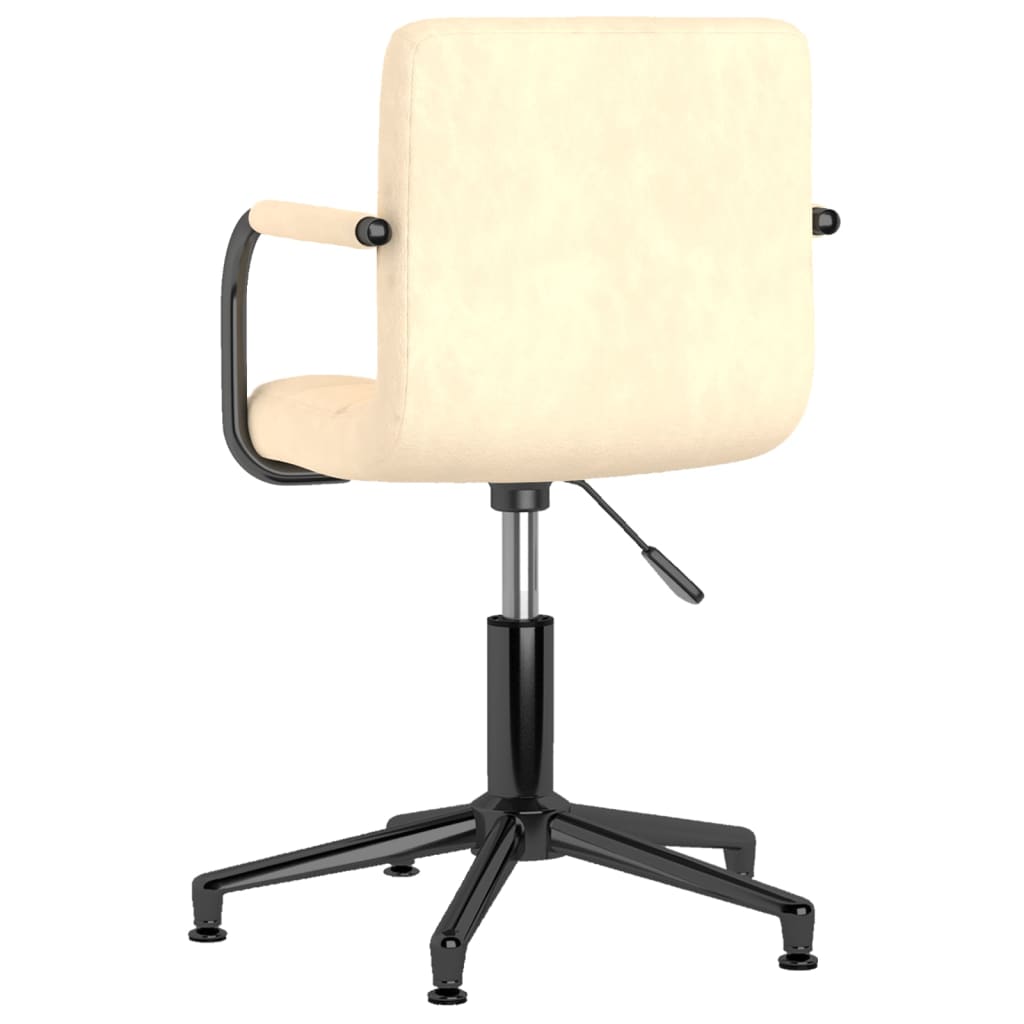 Bürostuhl Drehbar Creme Samt