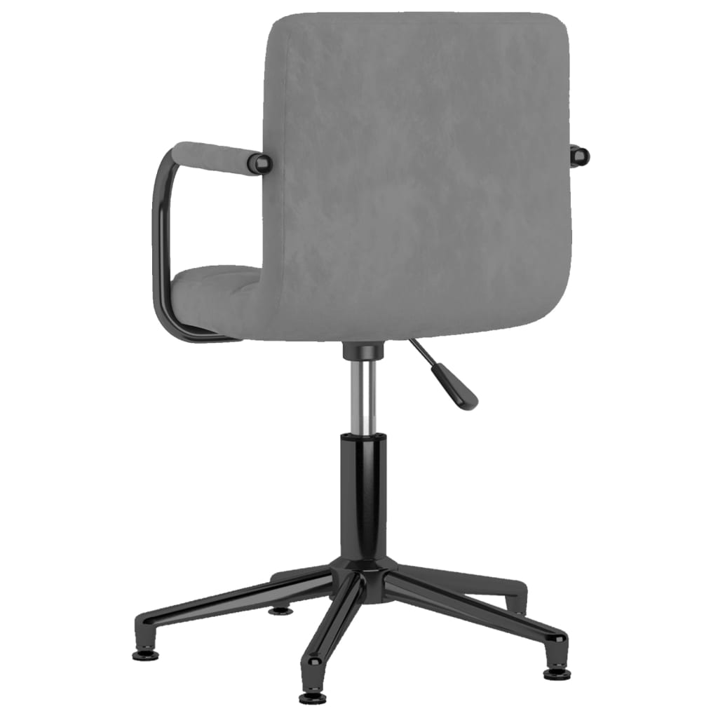 Bürostuhl Drehbar Hellgrau Samt