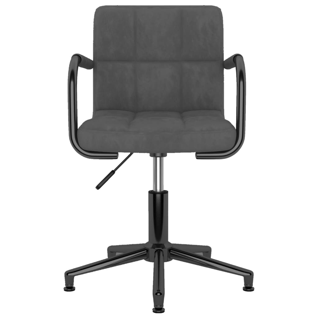 Bürostuhl Drehbar Dunkelgrau Samt