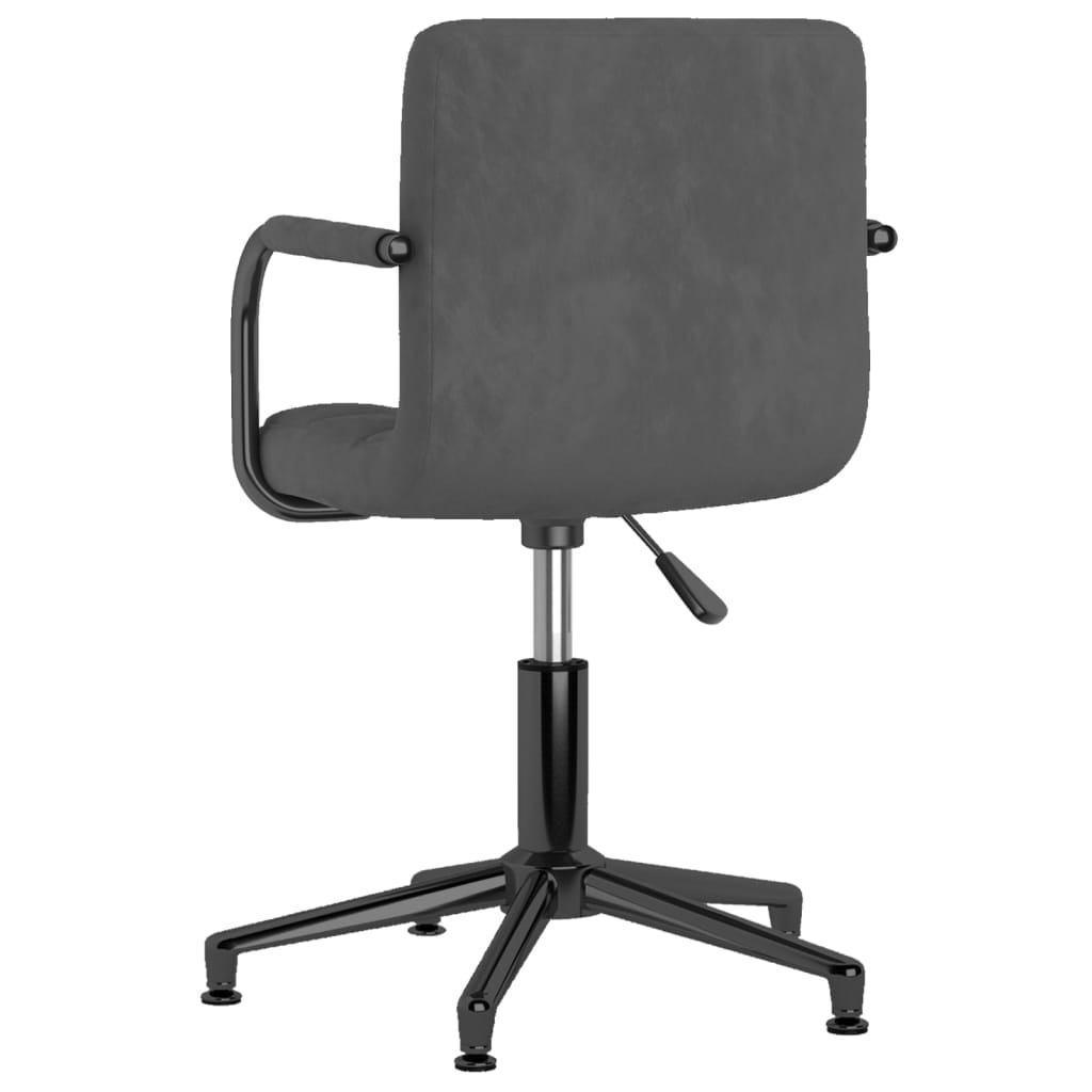 Bürostuhl Drehbar Dunkelgrau Samt