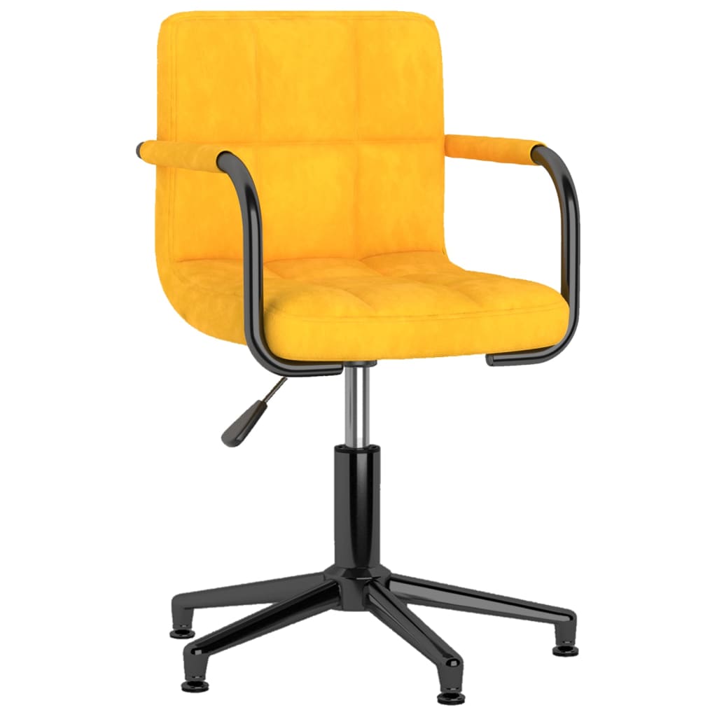 Bürostuhl Drehbar Senfgelb Samt