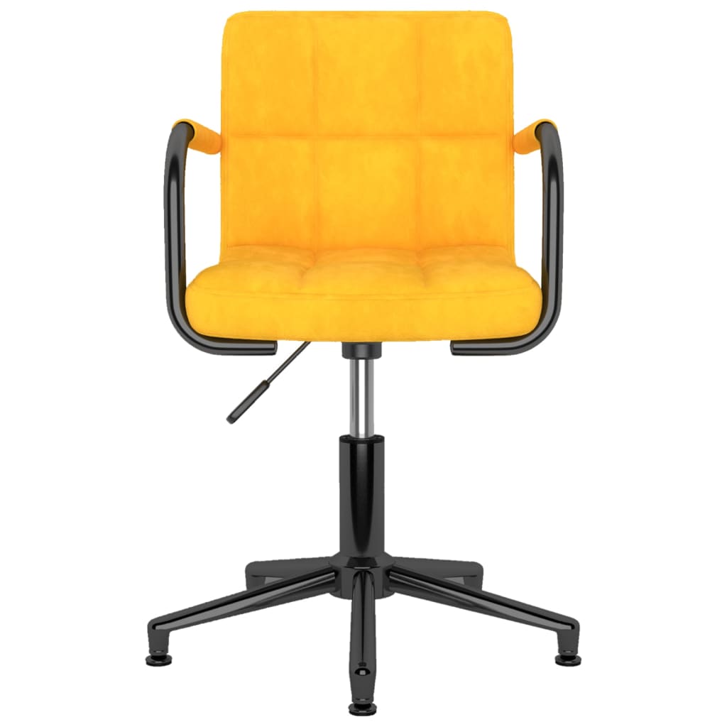 Bürostuhl Drehbar Senfgelb Samt
