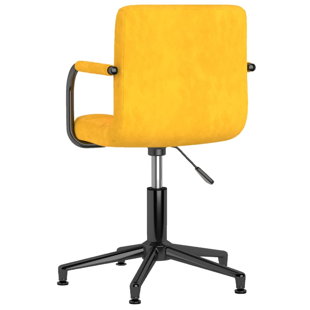 Bürostuhl Drehbar Senfgelb Samt