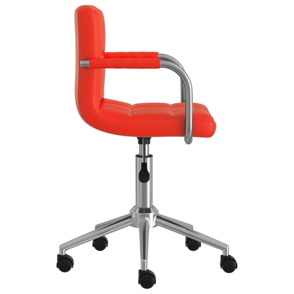 Bürostuhl Drehbar Rot Kunstleder