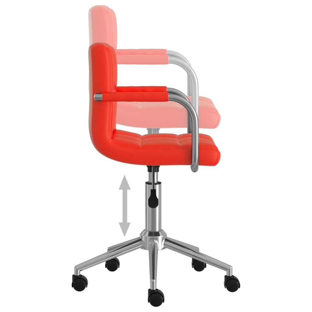 Bürostuhl Drehbar Rot Kunstleder