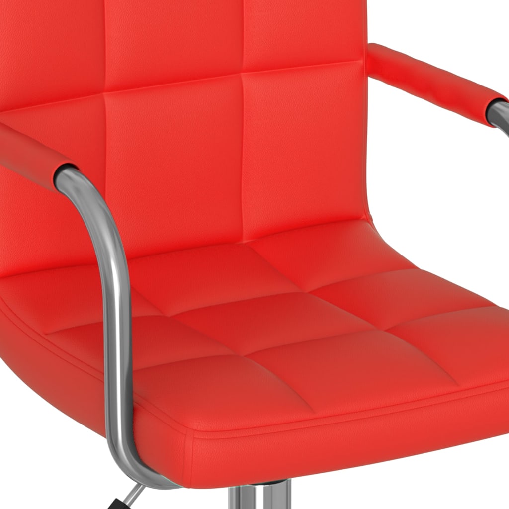 Bürostuhl Drehbar Rot Kunstleder