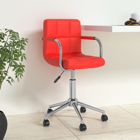 Bürostuhl Drehbar Rot Kunstleder