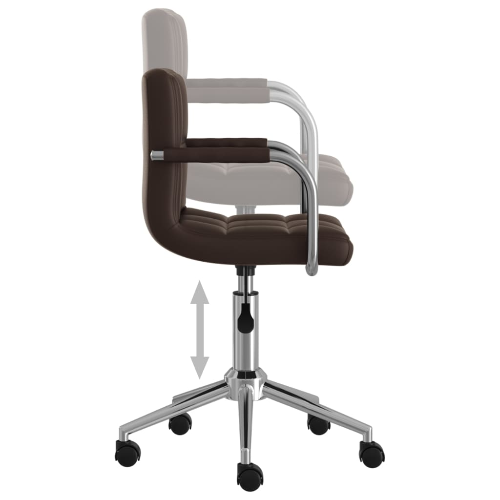 Bürostuhl Drehbar Braun Kunstleder
