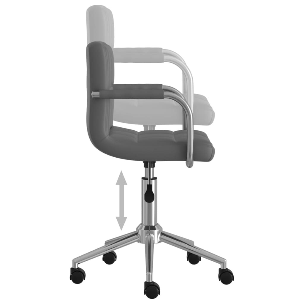 Bürostuhl Drehbar Grau Kunstleder
