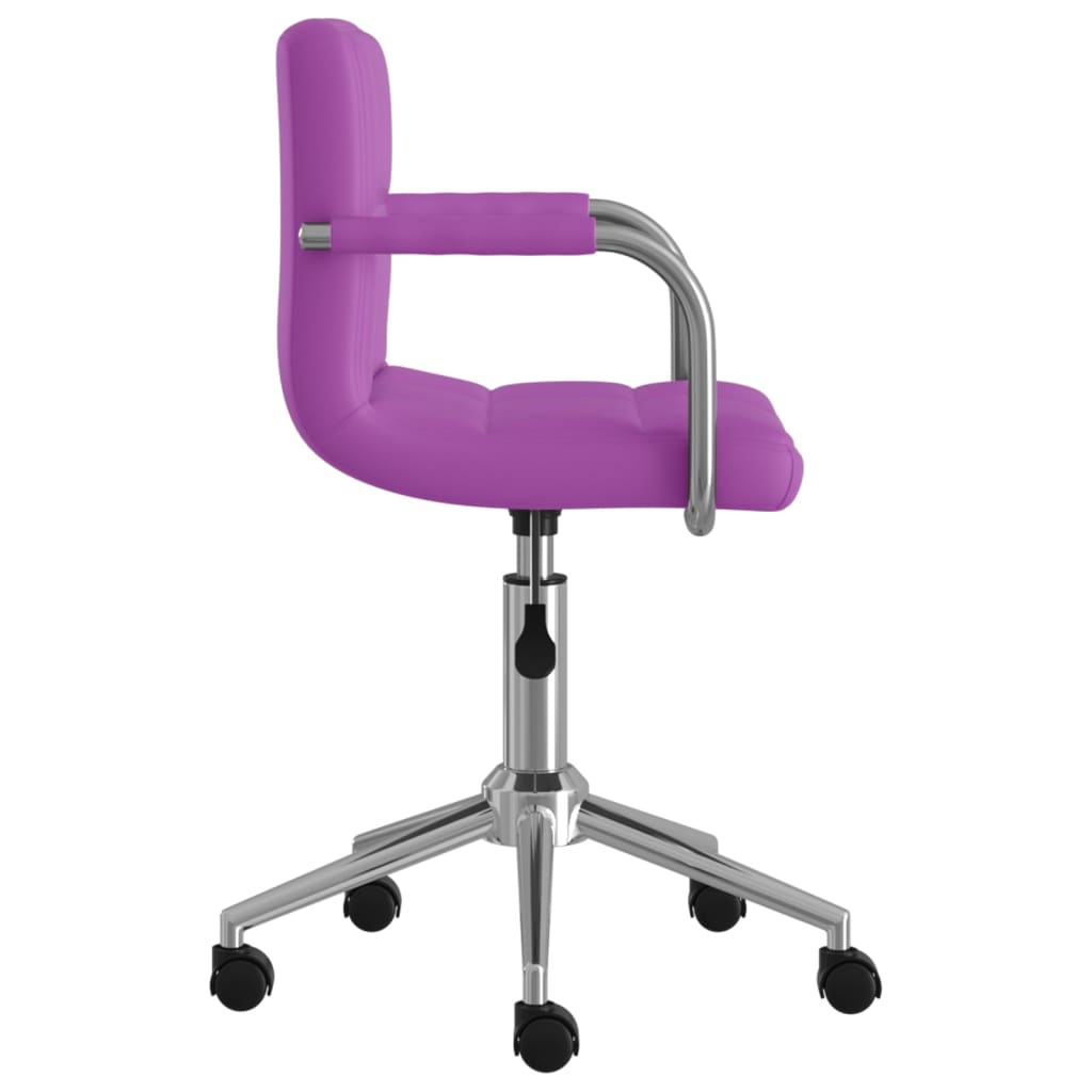 Bürostuhl Drehbar Lila Kunstleder