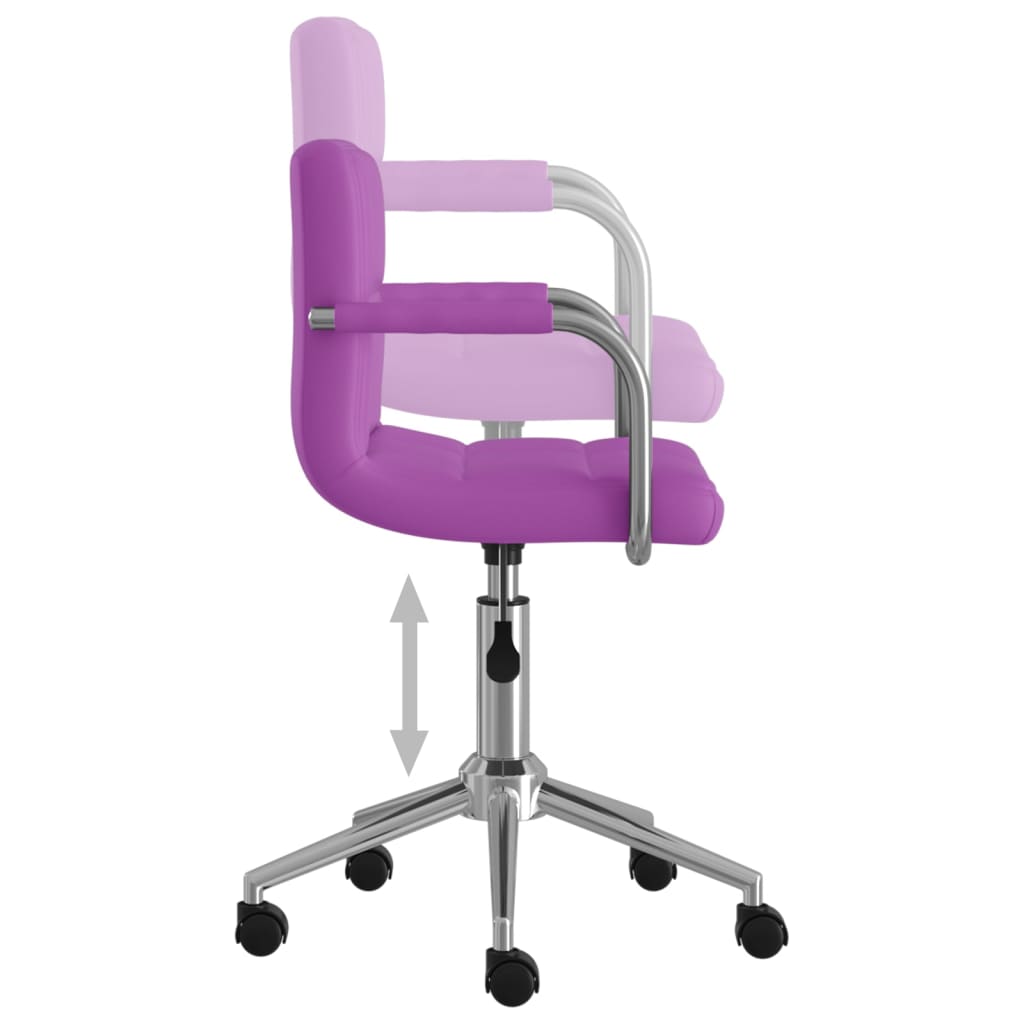 Bürostuhl Drehbar Lila Kunstleder