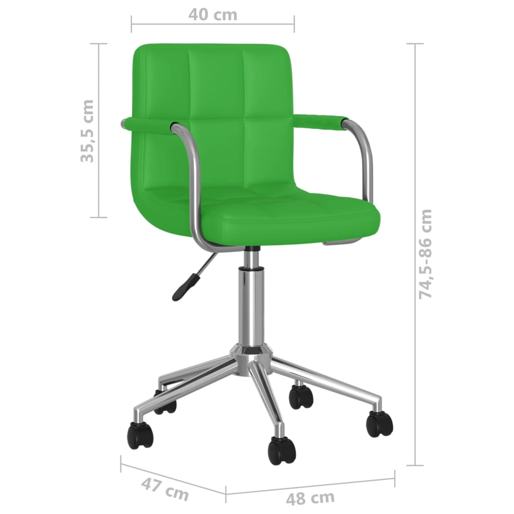 Bürostuhl Drehbar Grün Kunstleder