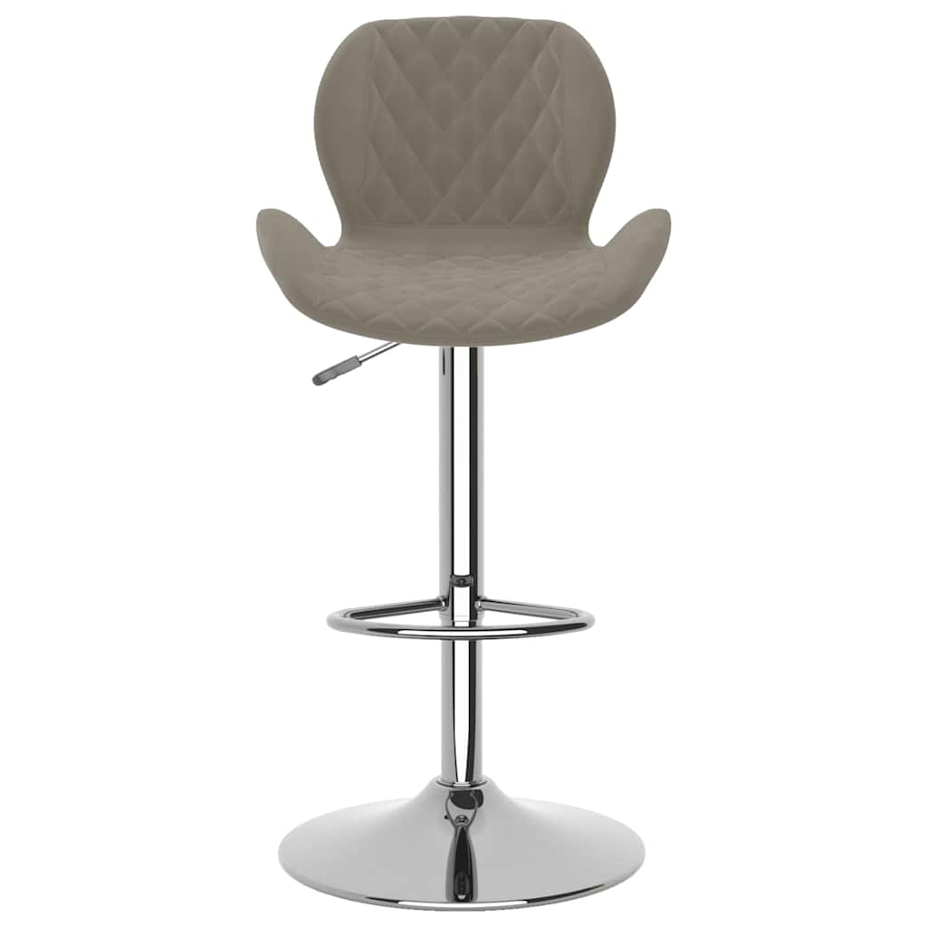 Barhocker 2 Stk. Hellgrau Samt