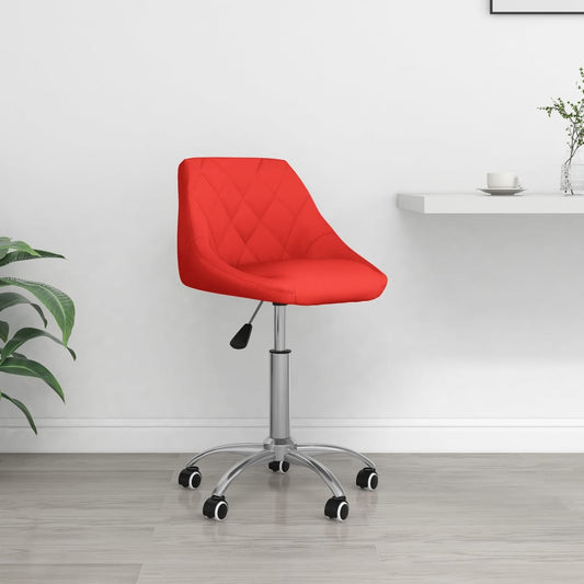 Bürostuhl Drehbar Rot Kunstleder