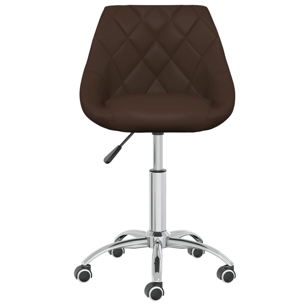 Bürostuhl Drehbar Braun Kunstleder