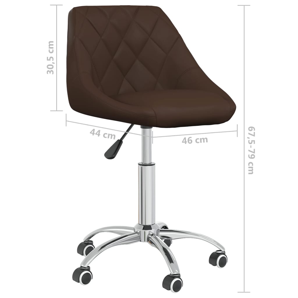 Bürostuhl Drehbar Braun Kunstleder