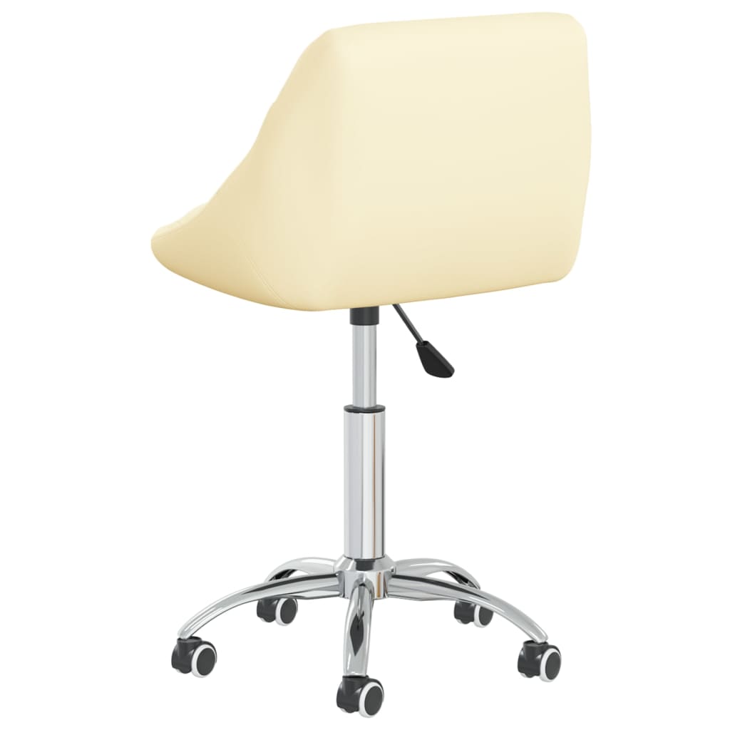 Bürostuhl Drehbar Creme Kunstleder