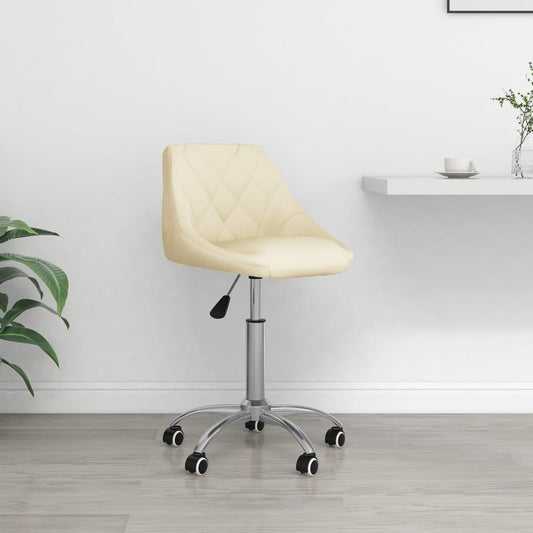 Bürostuhl Drehbar Creme Kunstleder