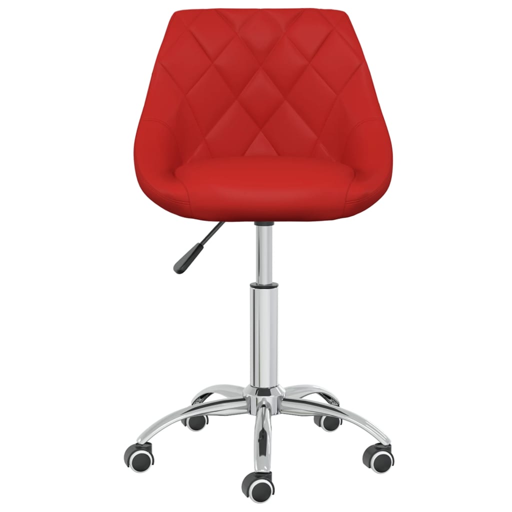 Bürostuhl Drehbar Weinrot Kunstleder