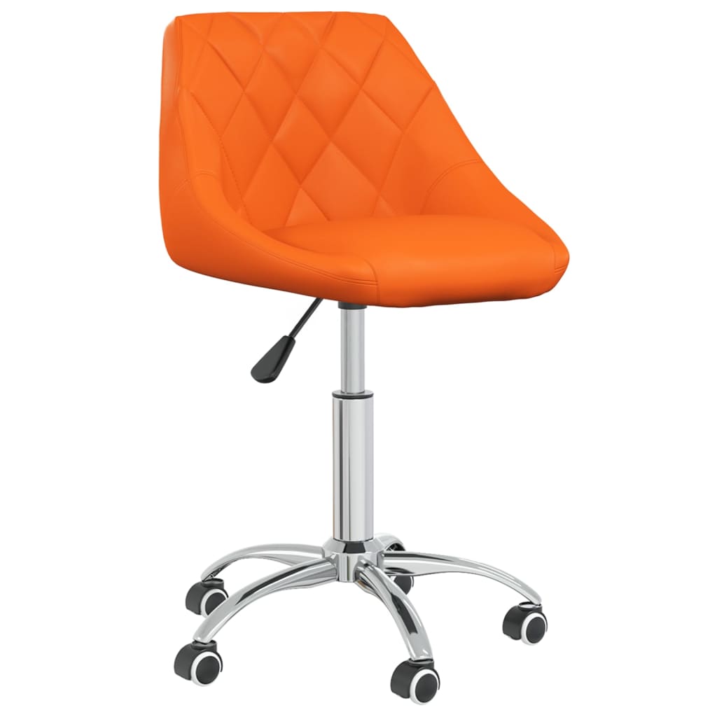Bürostuhl Drehbar Orange Kunstleder