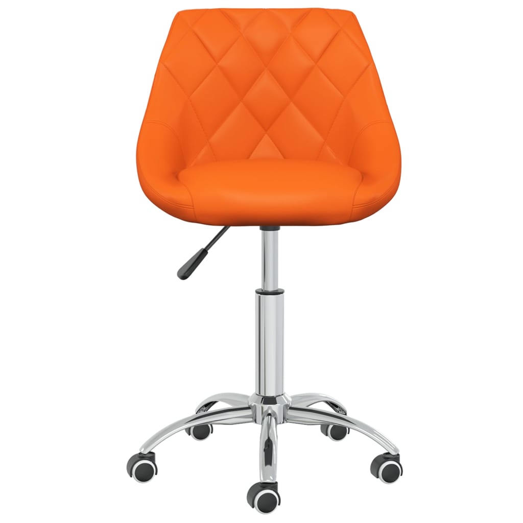 Bürostuhl Drehbar Orange Kunstleder