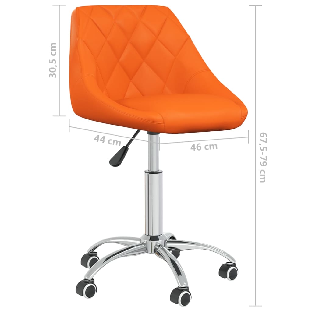 Bürostuhl Drehbar Orange Kunstleder