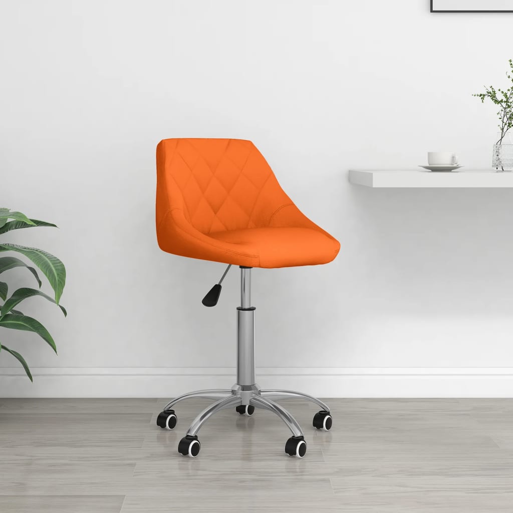 Bürostuhl Drehbar Orange Kunstleder