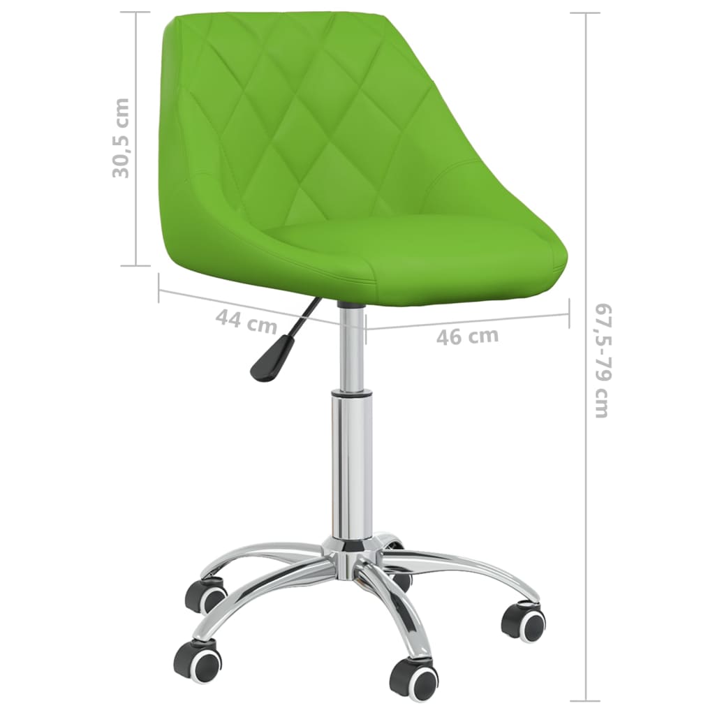Bürostuhl Drehbar Grün Kunstleder