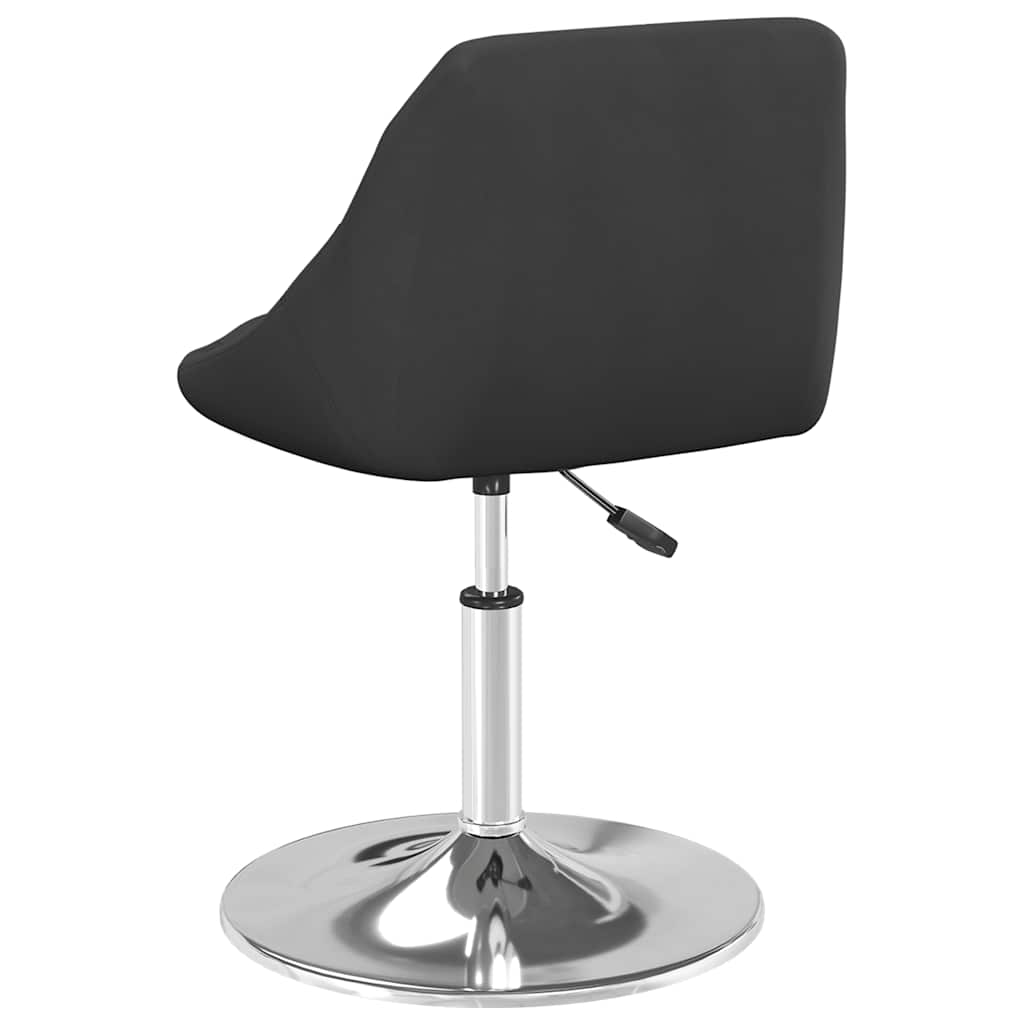 Dining Chairs 2 pcs. Swivel Black Velvet
