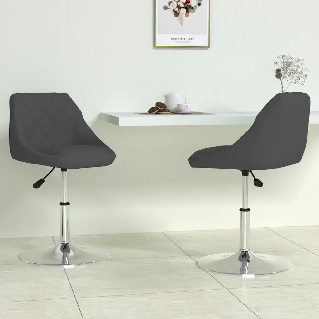 Dining Chairs 2 pcs. Swivel Black Velvet