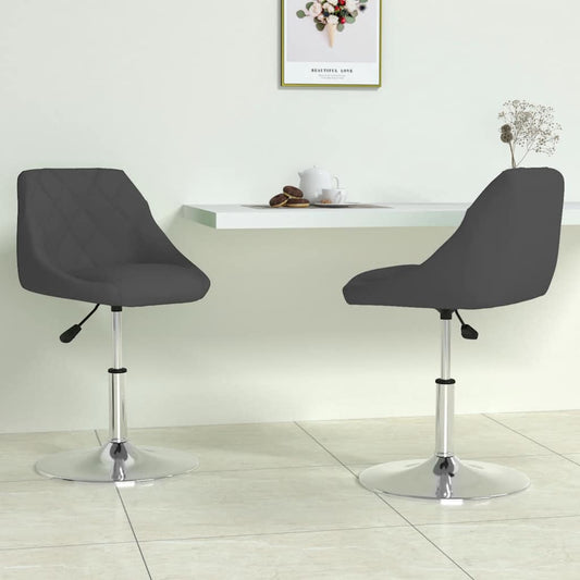 Dining Chairs 2 pcs. Swivel Black Velvet