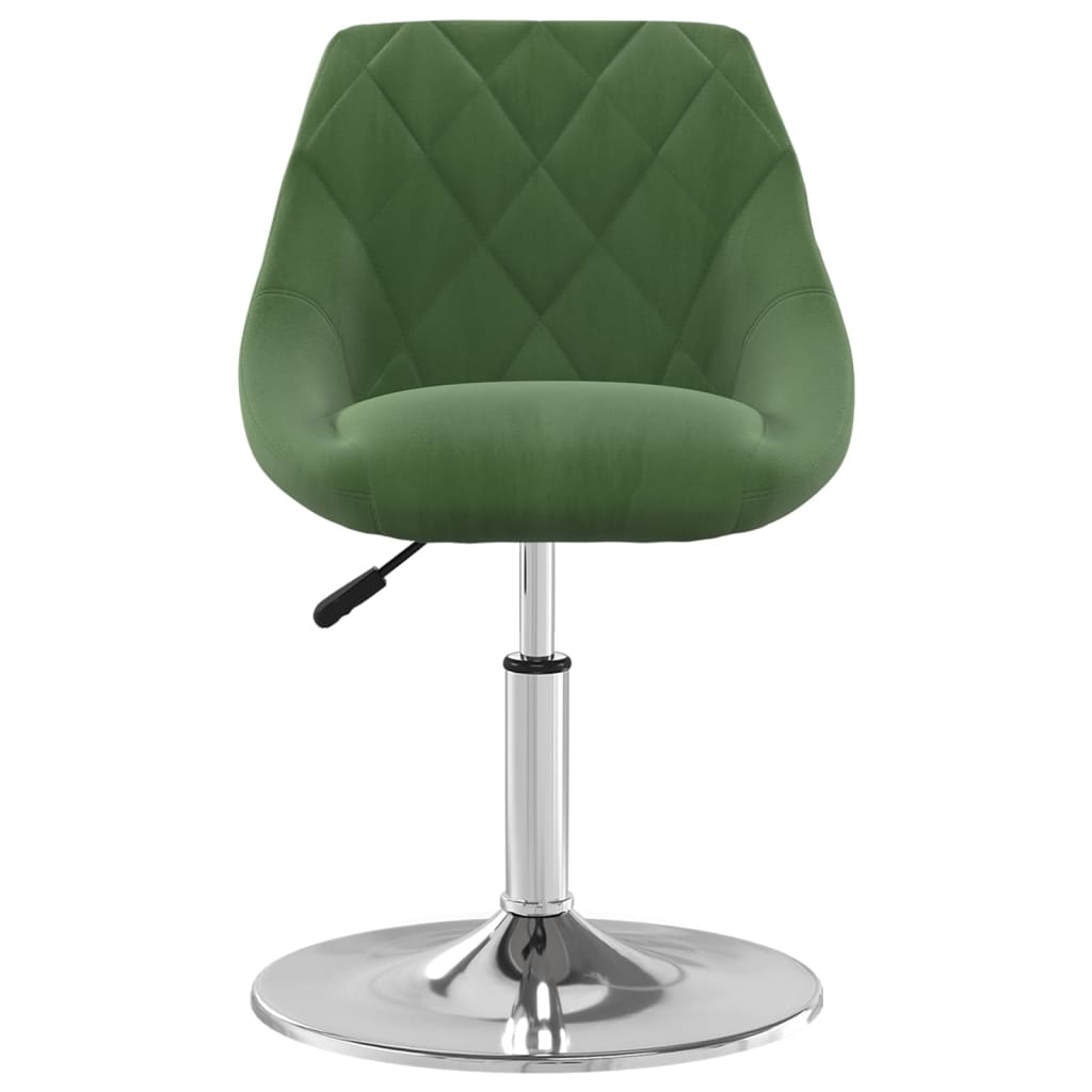 Dining Chairs 2 pcs. Swivel Dark Green Velvet