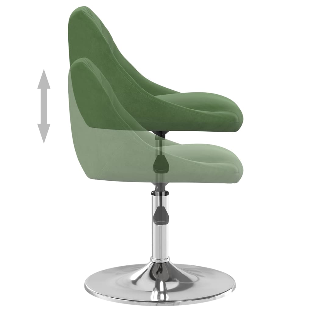 Dining Chairs 2 pcs. Swivel Dark Green Velvet