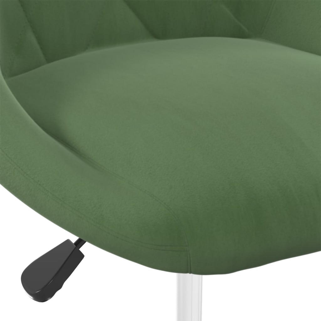 Dining Chairs 2 pcs. Swivel Dark Green Velvet