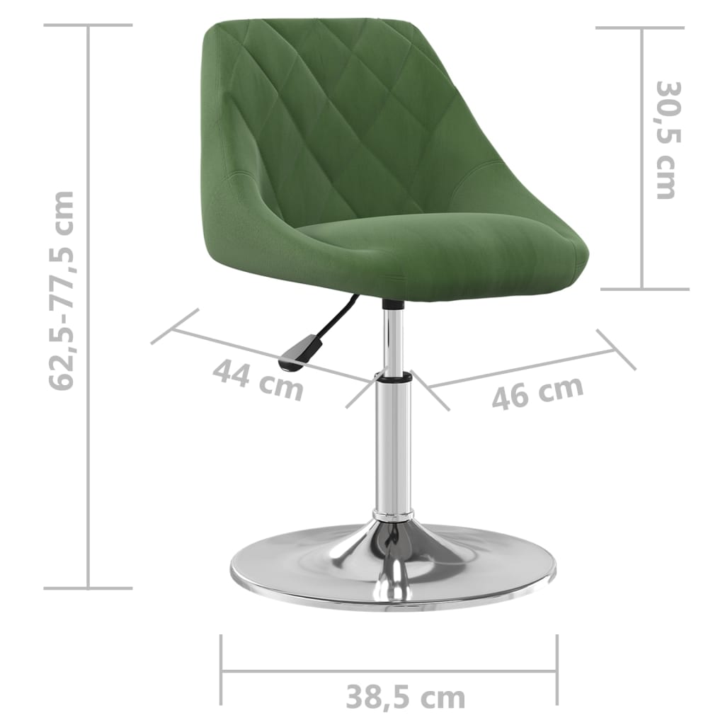 Dining Chairs 2 pcs. Swivel Dark Green Velvet