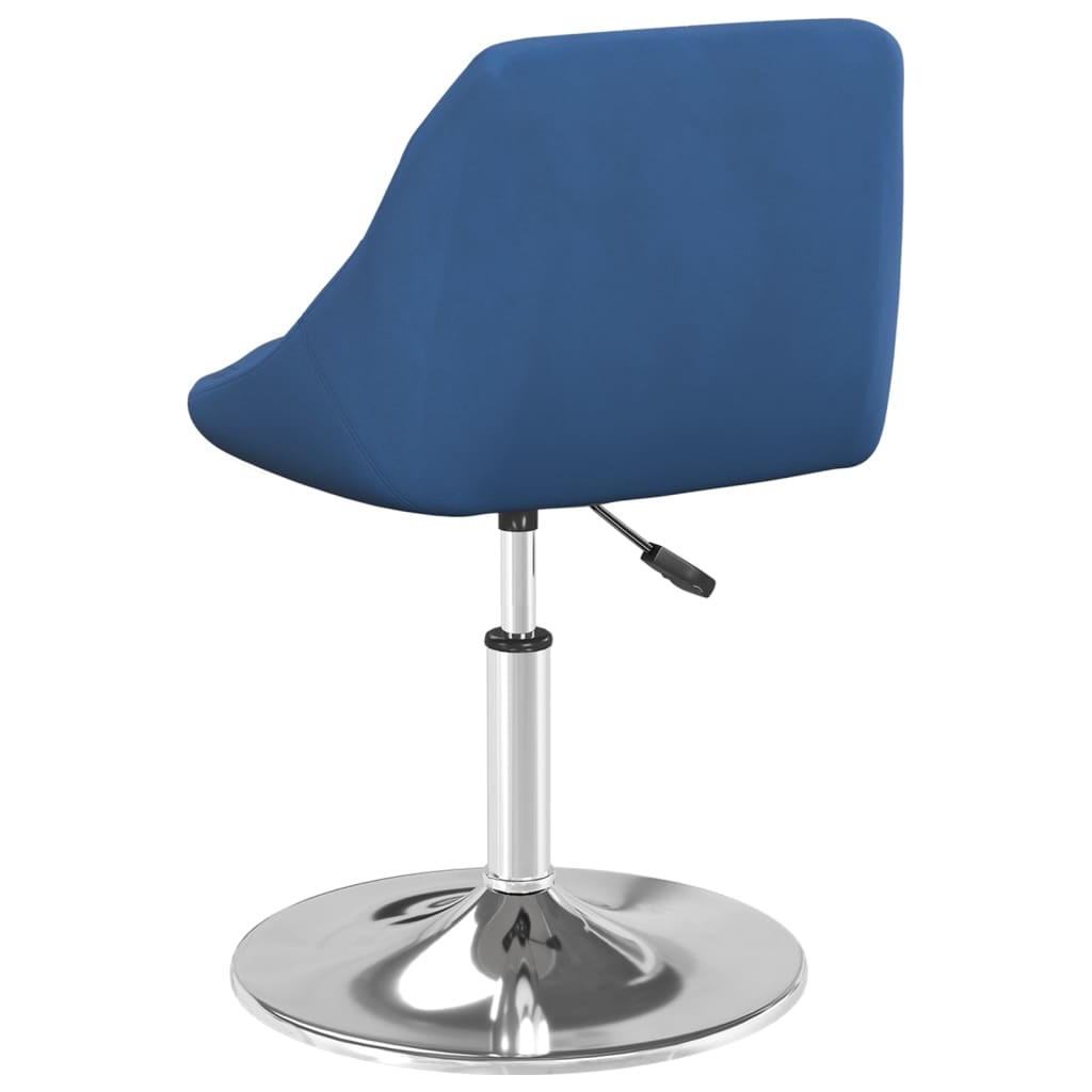 Dining Chairs 2 pcs. Swivel Blue Velvet