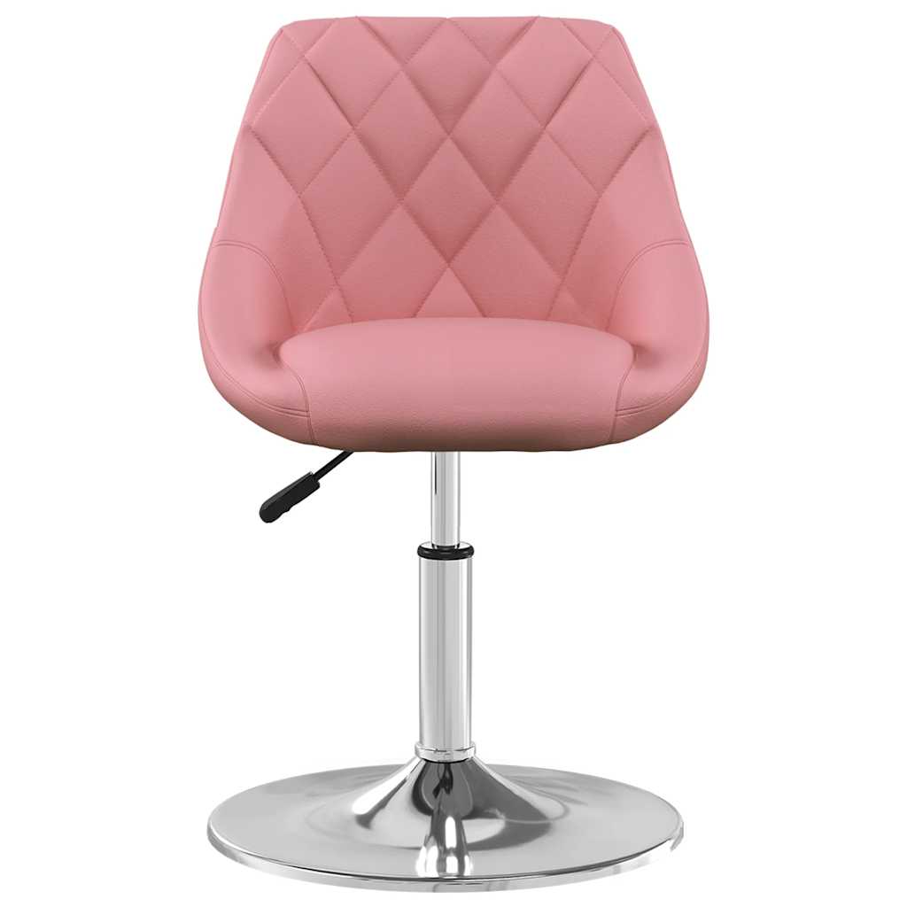 Dining Chairs 2 pcs. Swivel Pink Velvet