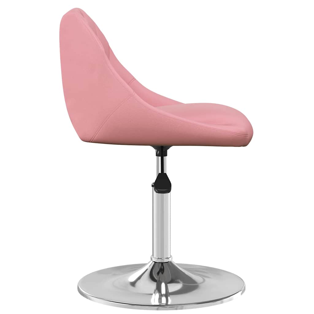 Dining Chairs 2 pcs. Swivel Pink Velvet