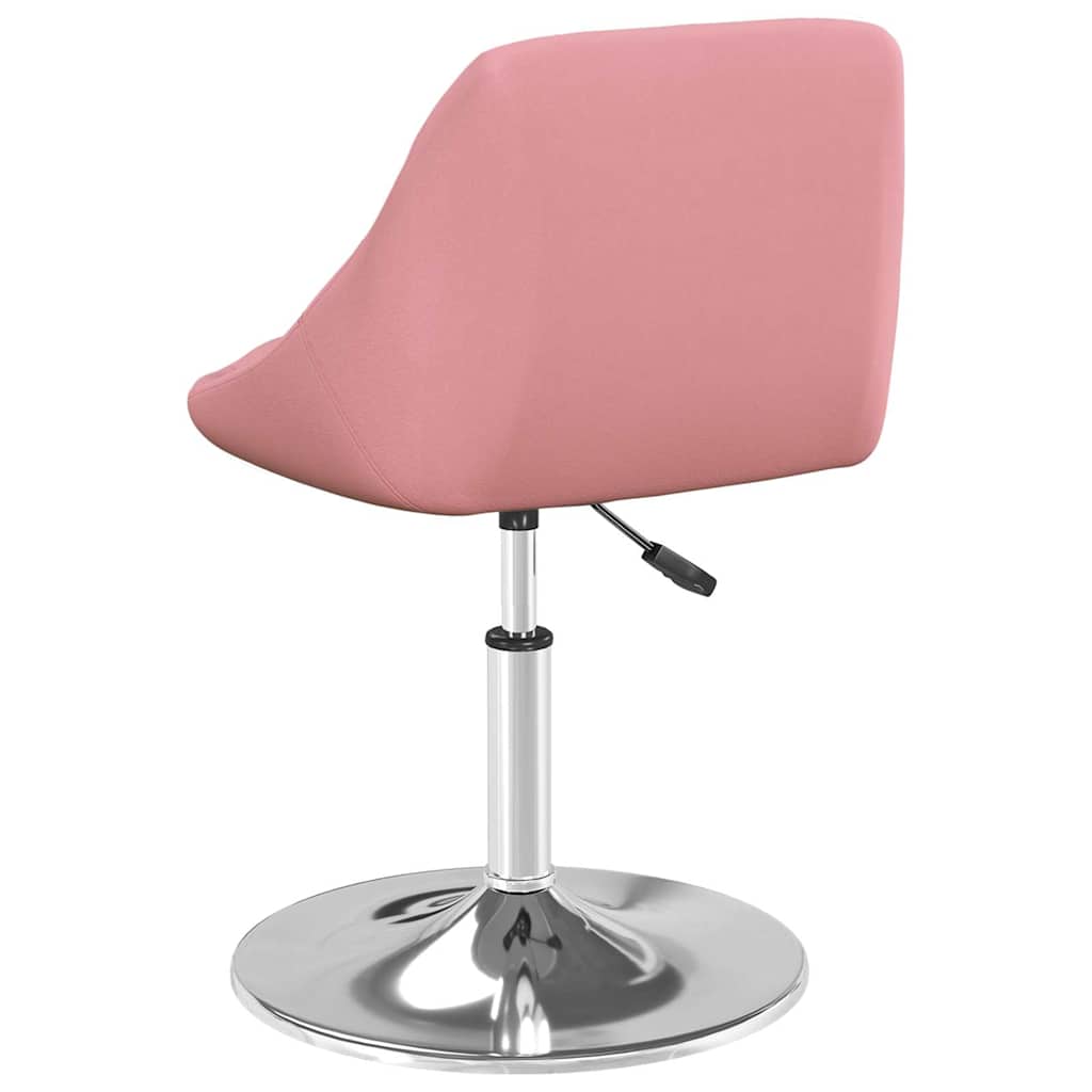 Dining Chairs 2 pcs. Swivel Pink Velvet