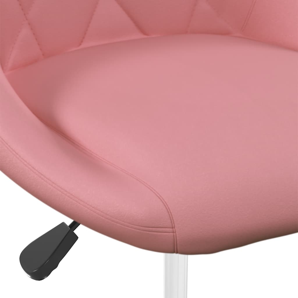 Dining Chairs 2 pcs. Swivel Pink Velvet