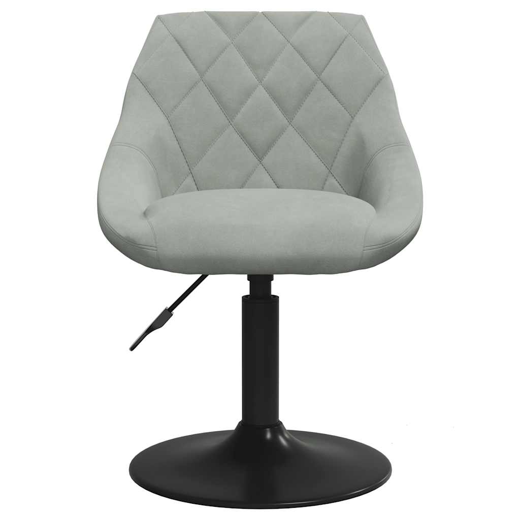 Dining Chairs 2 pcs. Swivel Light Grey Velvet