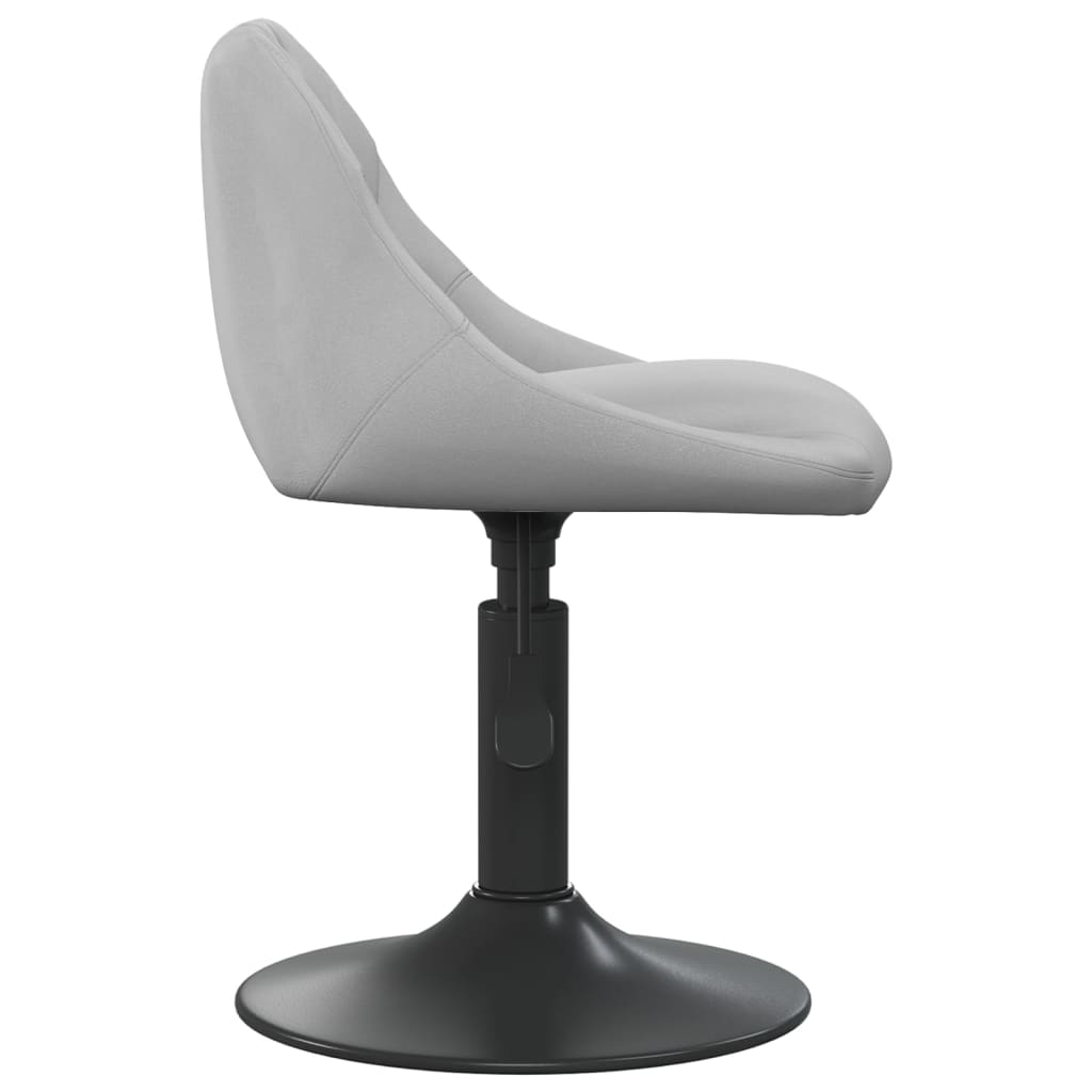 Dining Chairs 2 pcs. Swivel Light Grey Velvet