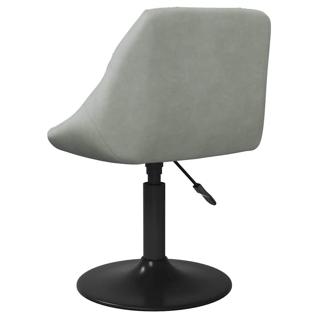 Dining Chairs 2 pcs. Swivel Light Grey Velvet