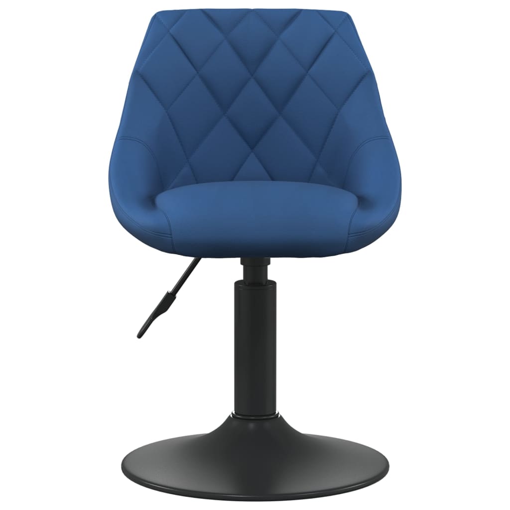 Dining Chairs 2 pcs. Swivel Blue Velvet