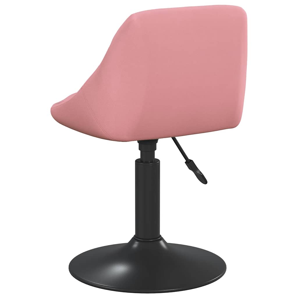Dining Chairs 2 pcs. Swivel Pink Velvet