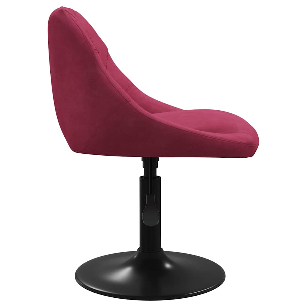 Dining Chairs 2 pcs. Swivel Wine Red Velvet