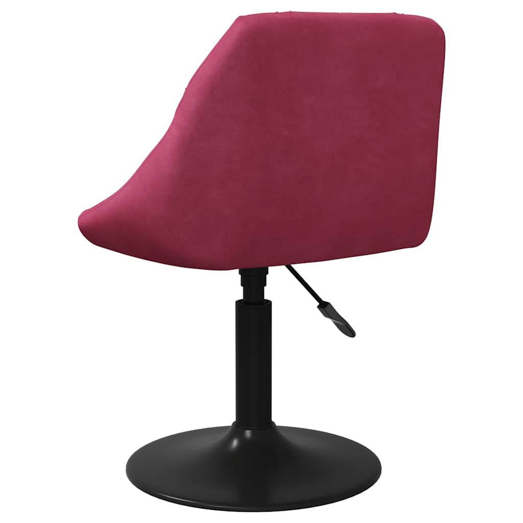 Dining Chairs 2 pcs. Swivel Wine Red Velvet