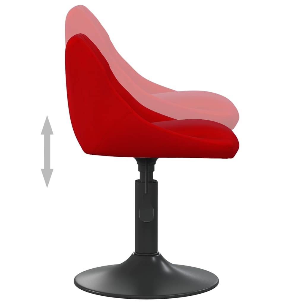 Dining Chairs 2 pcs. Swivel Wine Red Velvet