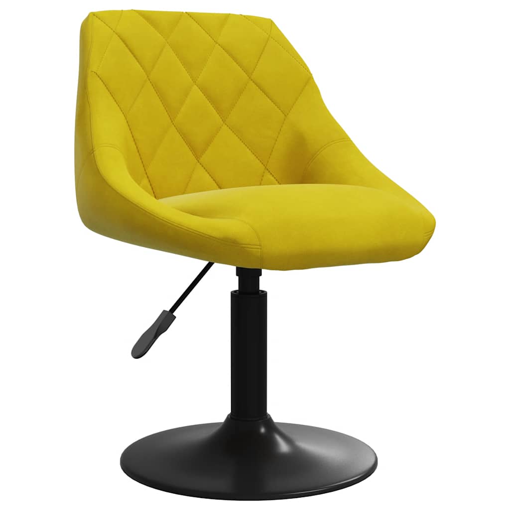 Dining Chairs 2 pcs. Swivel Mustard Yellow Velvet